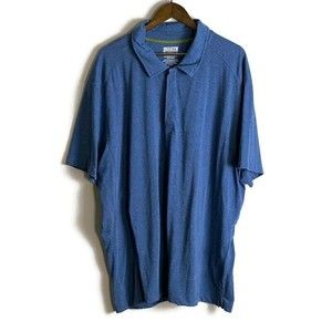 DULUTH TRADING CO Mens Blue Polo Short Sleeve Shirt Size 2XL Golf